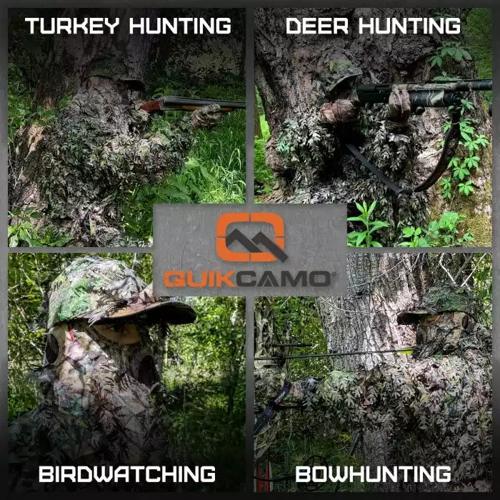 2-in-1 FRONT Leafy Face Mask and Camo Hat