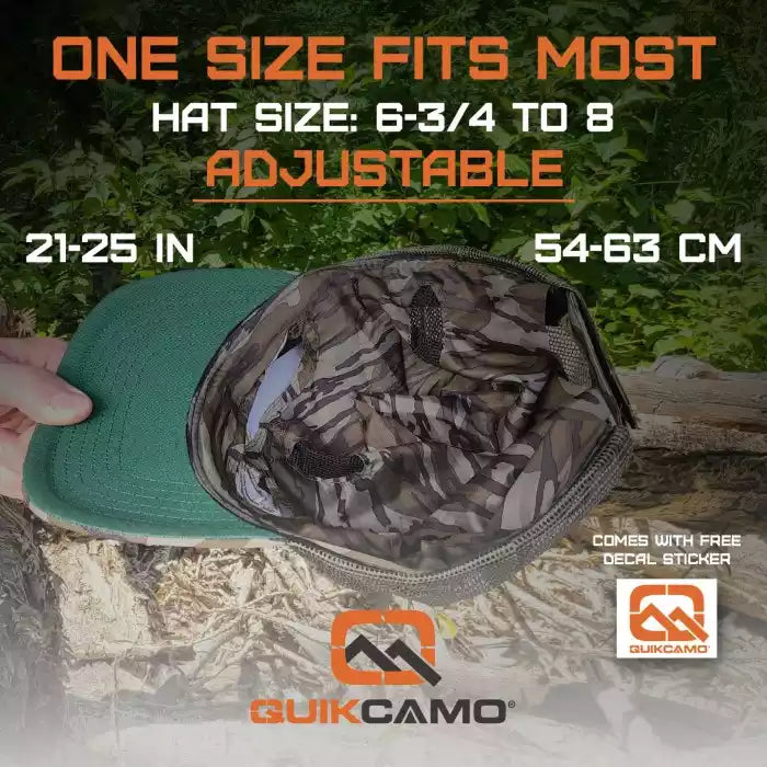 2-in-1 FRONT Leafy Face Mask and Camo Hat