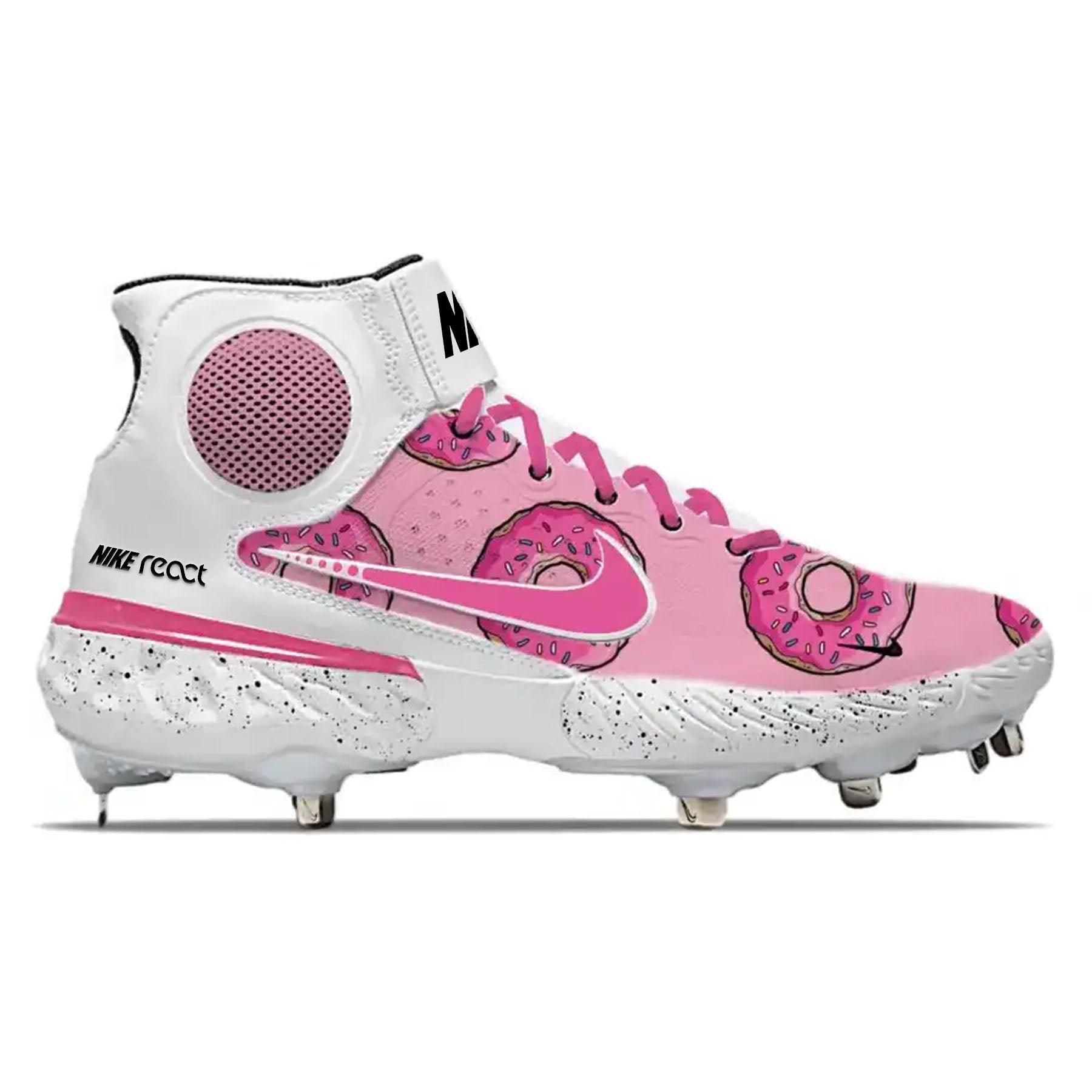 "Donuts" Nike Alpha Huarache Elite 3 Mid Cleats - Size 7.5 Men's