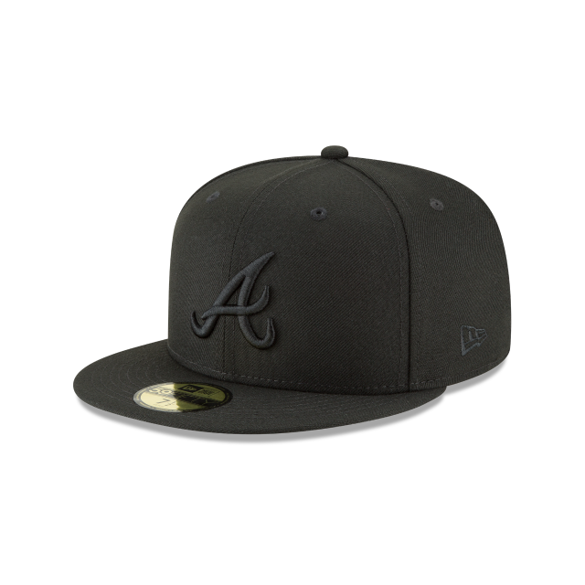 Atlanta Braves 59Fifty Black / Black Fitted Hat