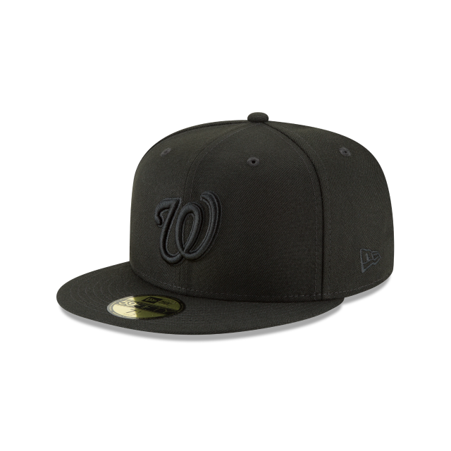 Washington Nationals 59Fifty Basic Black / Black Fitted Hat