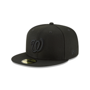 Washington Nationals 59Fifty Basic Black / Black Fitted Hat
