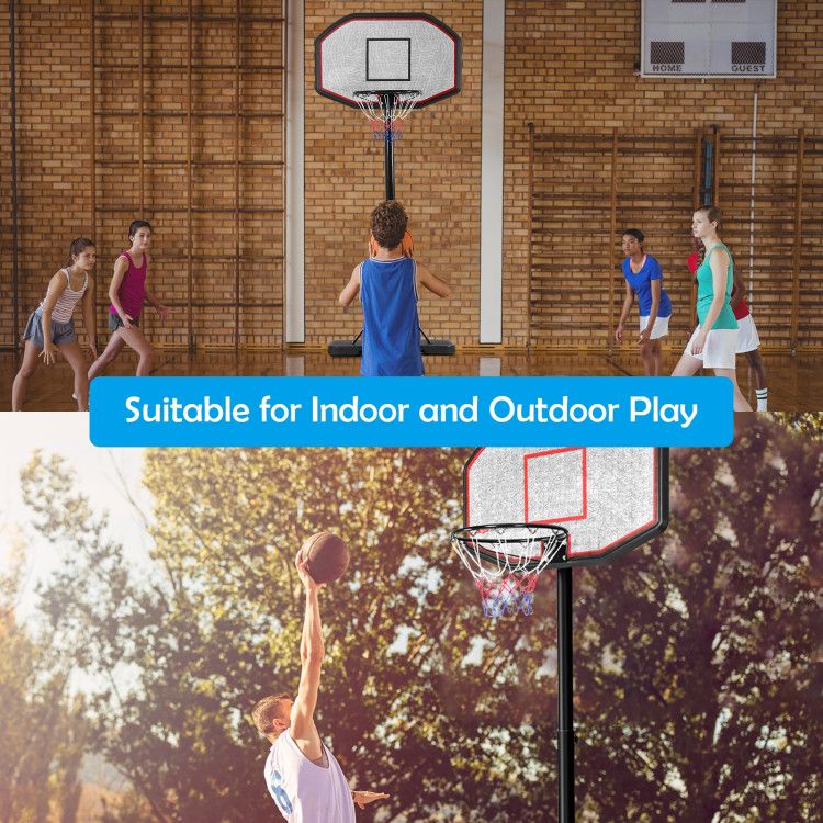 Indoor/Outdoor Height Adjustable Basketball Hoop