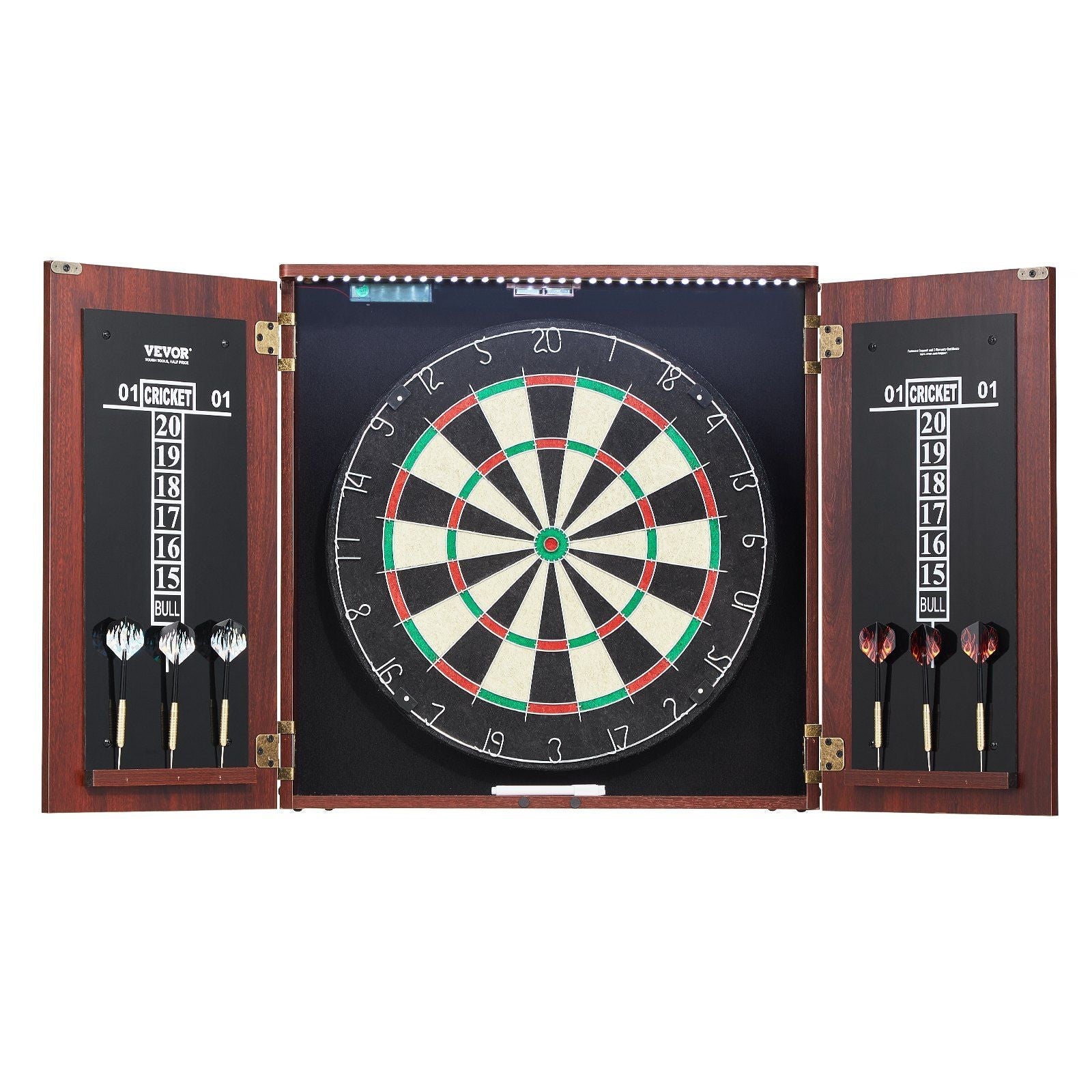 Official Size Dartboard & Cabinet Set
