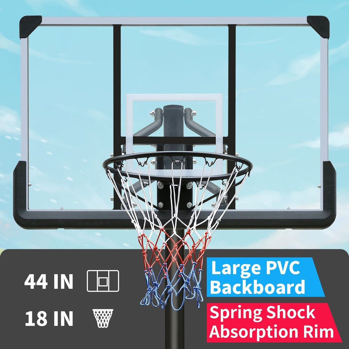 Portable Indoors & Outdoors Basketball Hoop