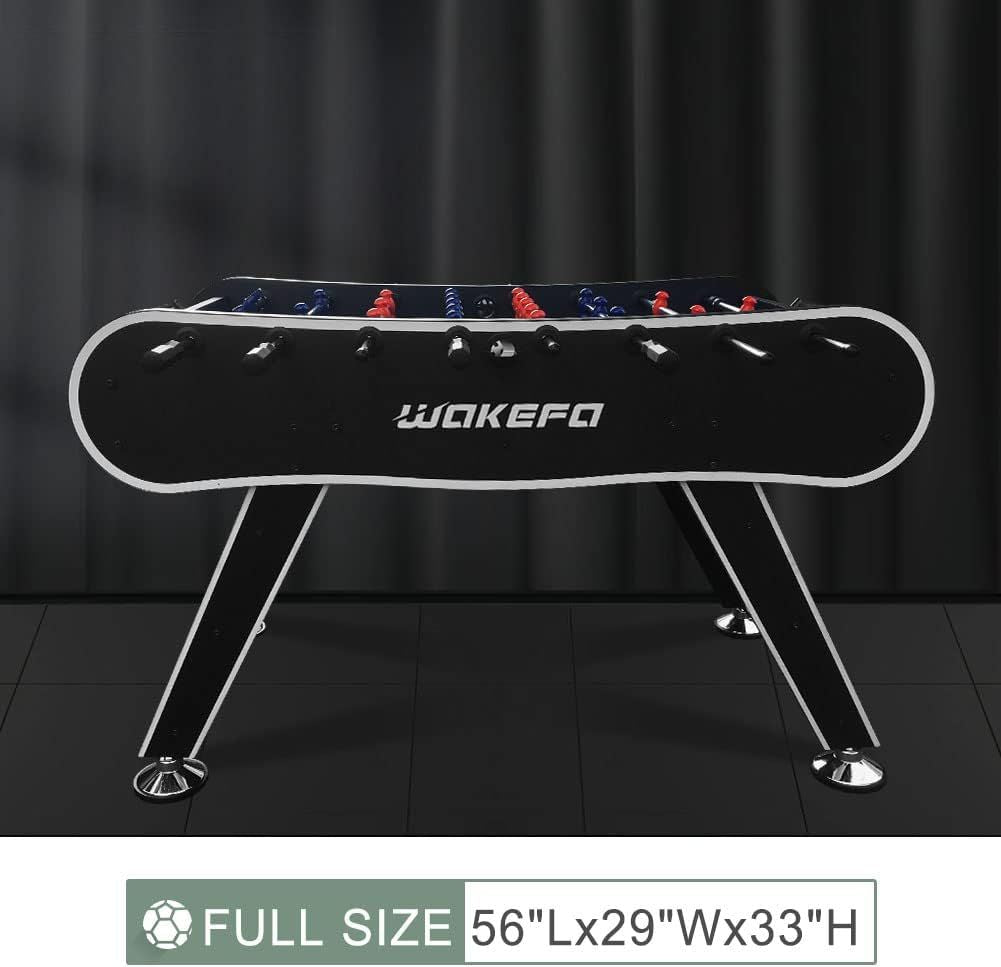 Foosball Table Arcade Games: soccer Tables Adult Size for Home, Game Room, Bar - Competition Sized Football Table w/ 2 Balls, 2 Drink Holders, Table Soccer Game for Kids and Adults