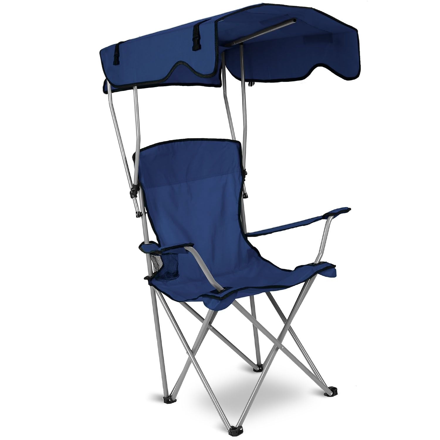 Portable Camping Chair with Adjustable Sunshade Canopy