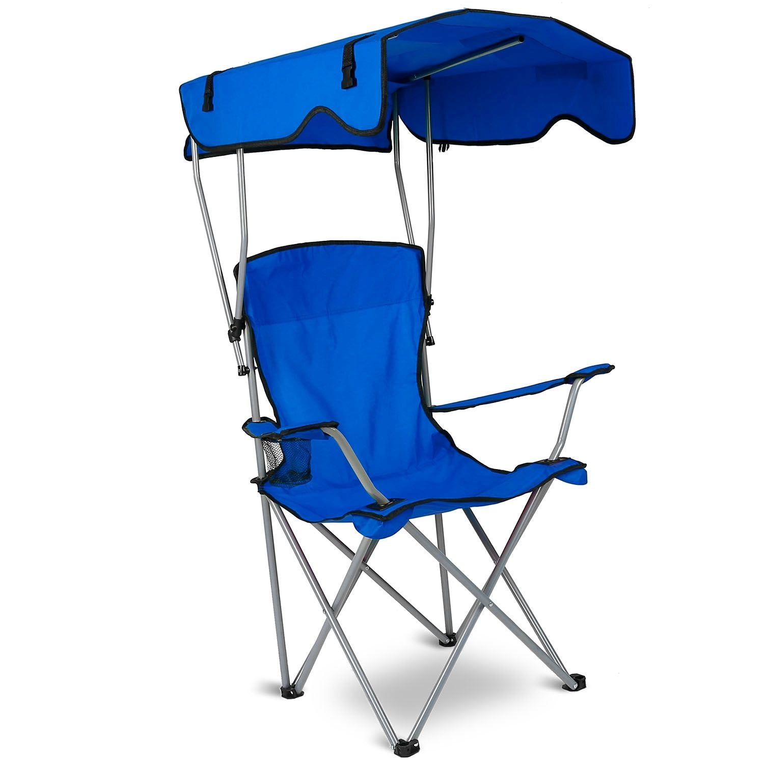 Portable Camping Chair with Adjustable Sunshade Canopy