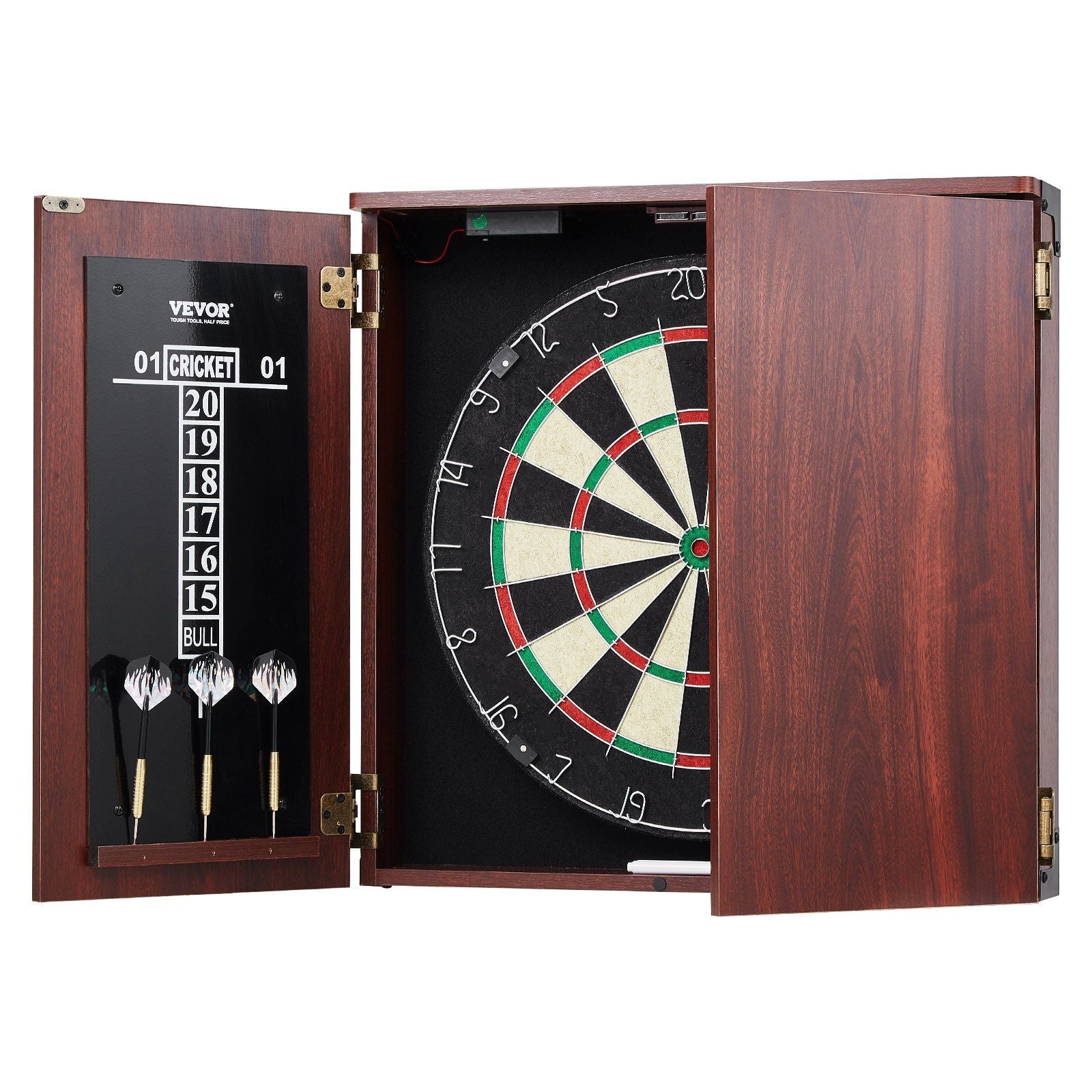 Official Size Dartboard & Cabinet Set