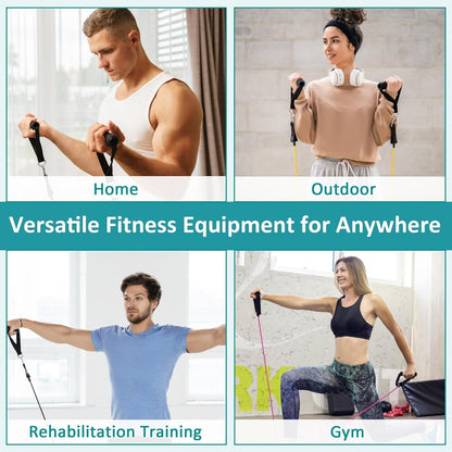 Resistance Bands Set with Door Anchor, Handles & Ankle Straps