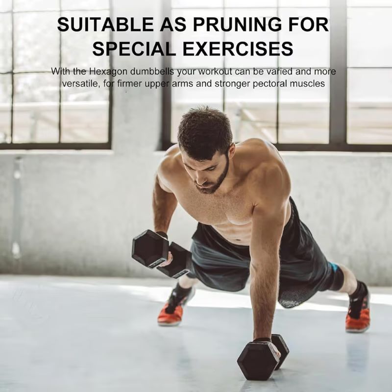 HDRS Rubber Coated Dumbbell with Contoured Chrome Handle