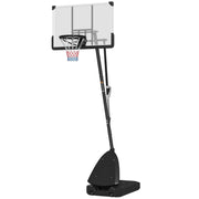 Freestanding Adjustable Basketball Hoop with 44" Shatterproof Backboard & Wheels