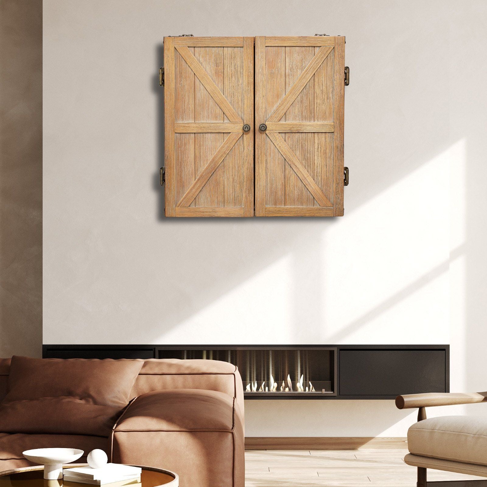 Solid Wood Dartboard Cabinet Official Size (Dart board Not Included)