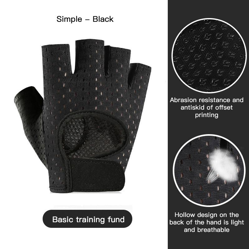 Weightlifting gloves Yoga Training gloves Sports gym gloves Thin Non-slip Half Finger Cycling Gloves Equipment