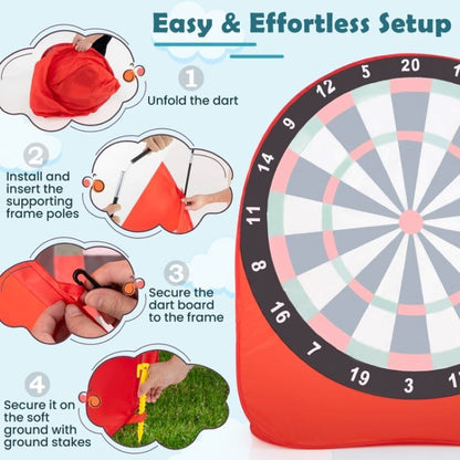 Large Dart Board with Kick Balls