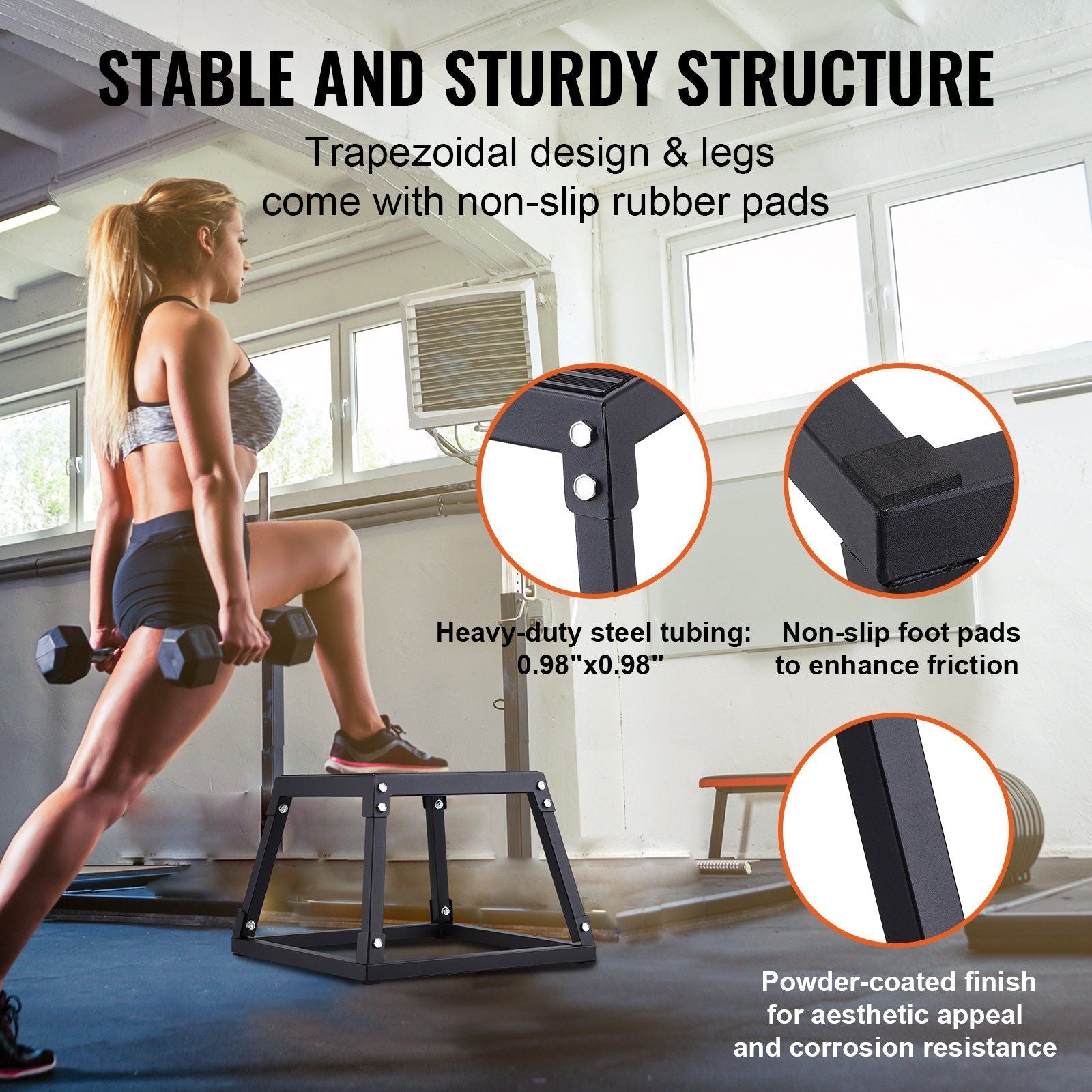 Steel 12 Inch Plyometric Jump Box for Agility Training