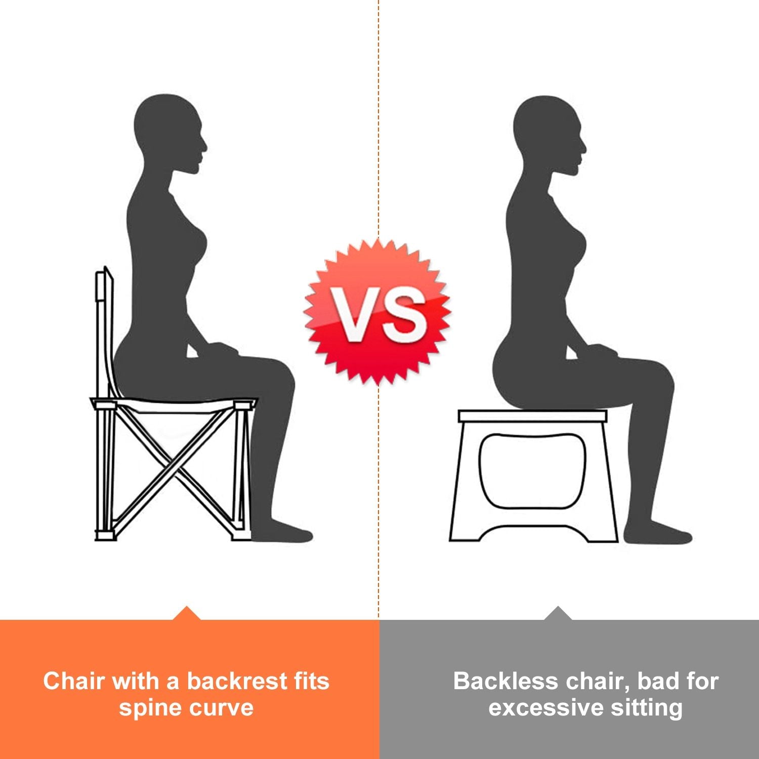 Portable Camping Chair with Adjustable Sunshade Canopy