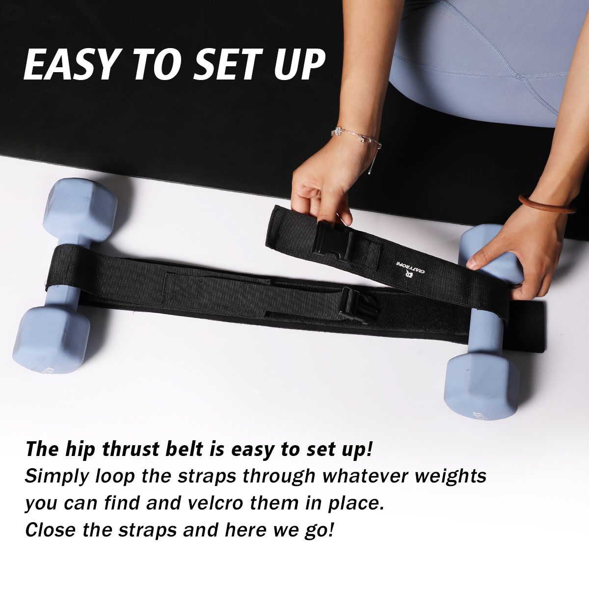 Hip Thrust Belt For Dumbbells & Kettlebells