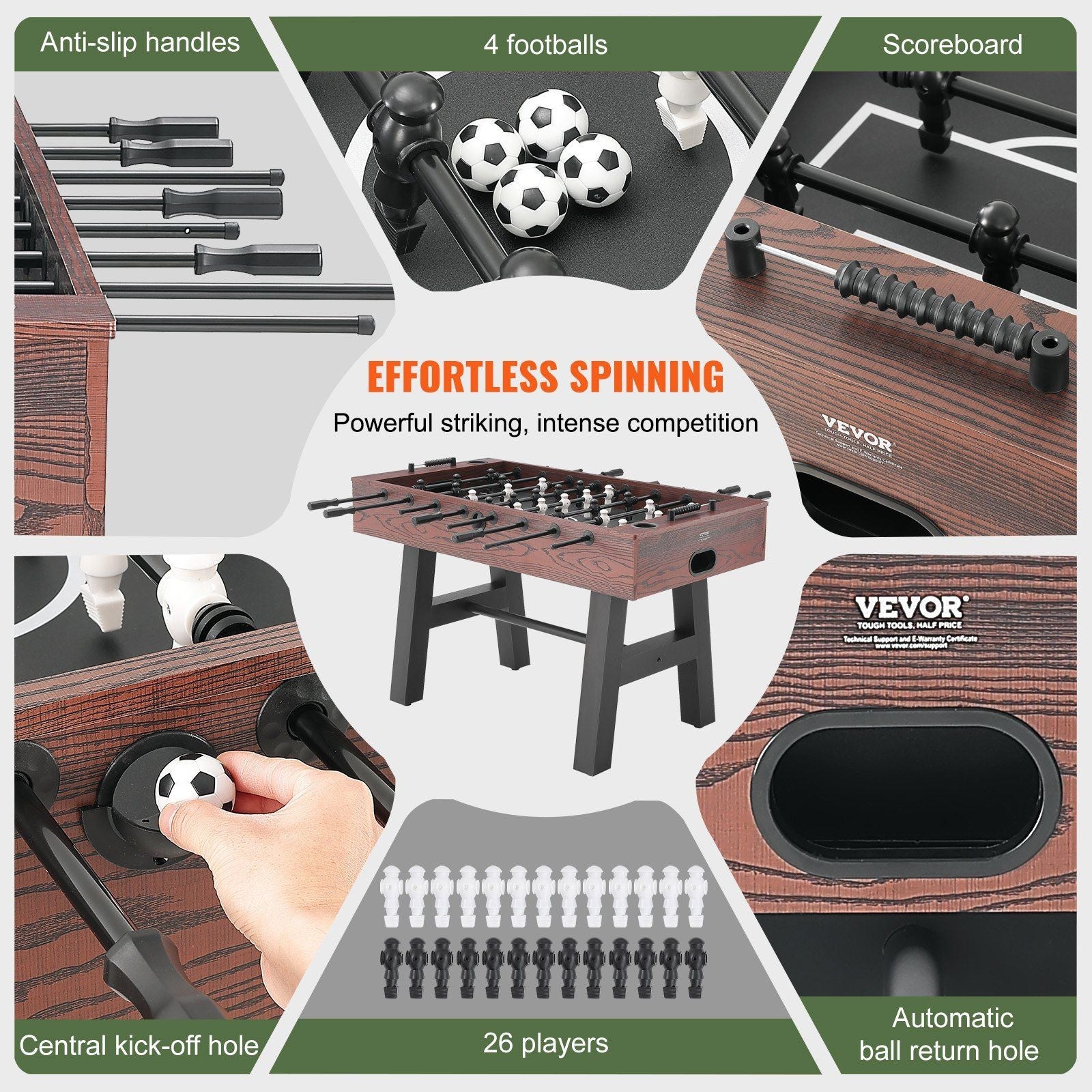55-inch Standard Size Foosball Table