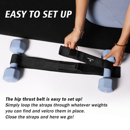 Hip Thrust Belt For Dumbbells & Kettlebells