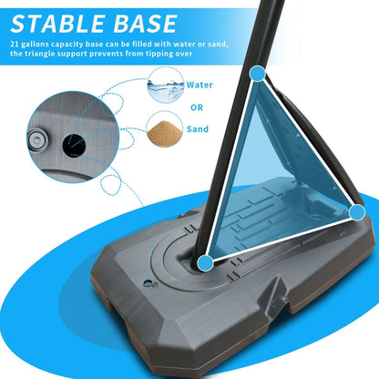 Portable Indoors & Outdoors Basketball Hoop