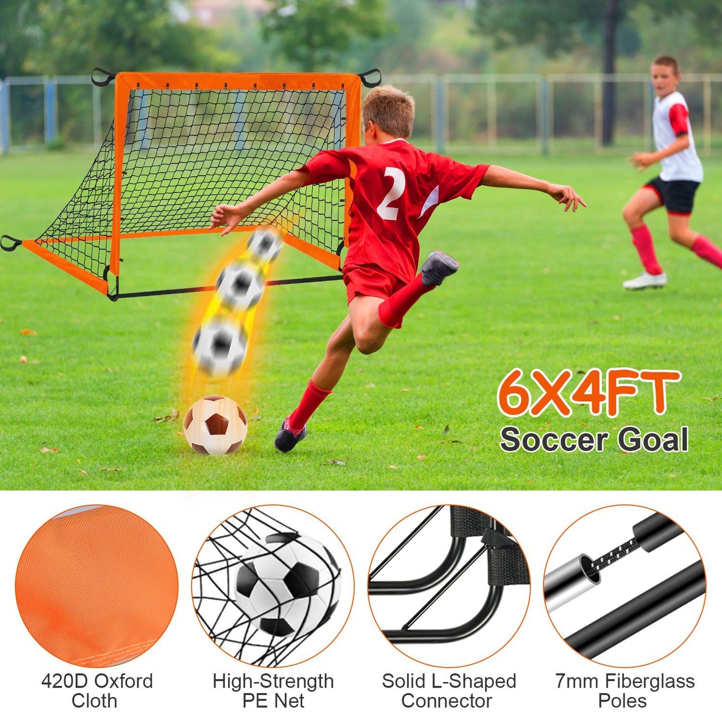 Portable Kids Soccer Training Goal Set