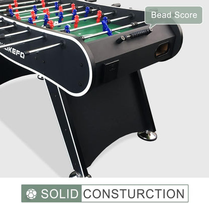 Foosball Table Arcade Games: soccer Tables Adult Size for Home, Game Room, Bar - Competition Sized Football Table w/ 2 Balls, 2 Drink Holders, Table Soccer Game for Kids and Adults