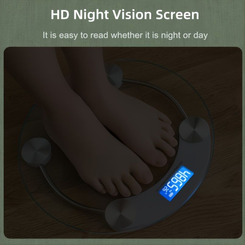 Transparent LCD Bathroom Scale