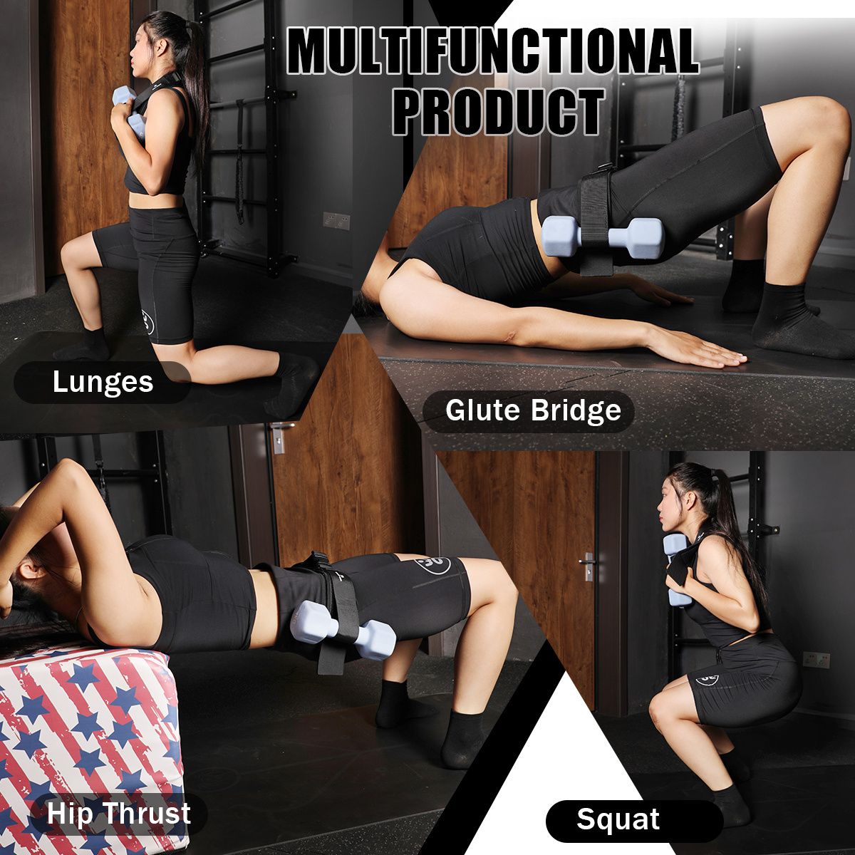 Hip Thrust Belt For Dumbbells & Kettlebells