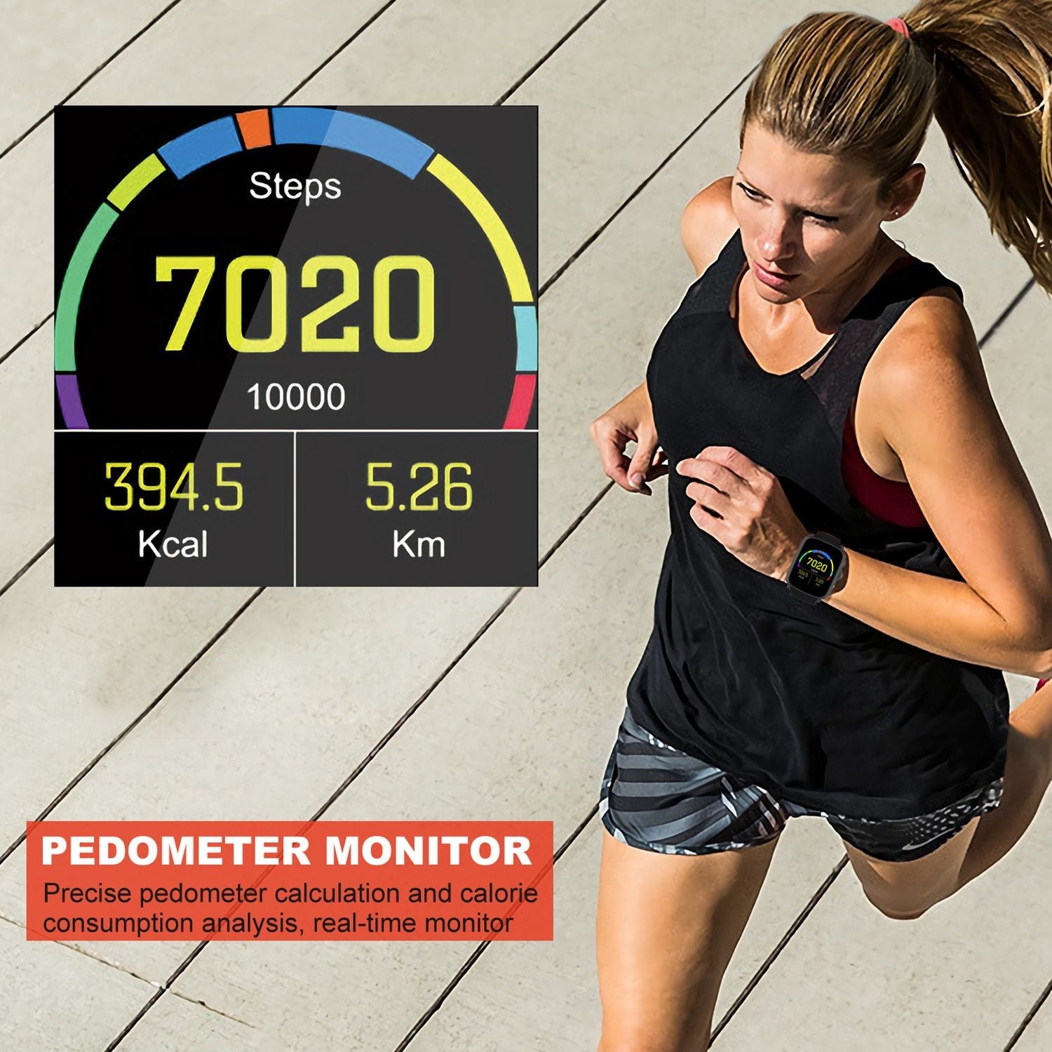 Smartwatch Fitness Tracker 1.54'' Color Screen IP68 Waterproof Activity Tracker