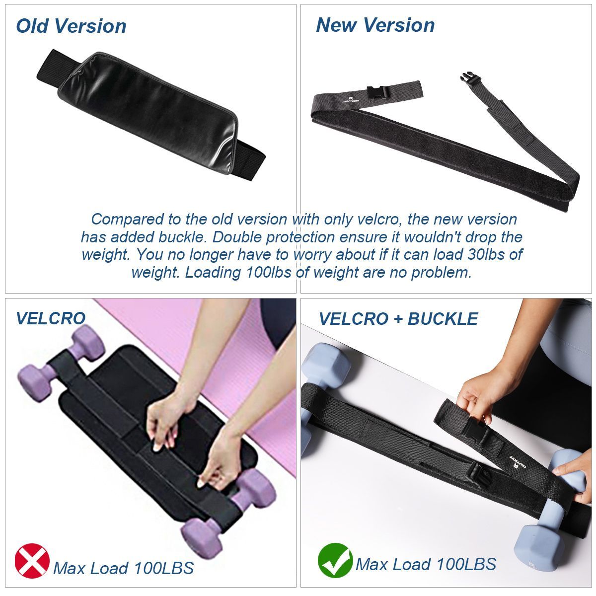 Hip Thrust Belt For Dumbbells & Kettlebells