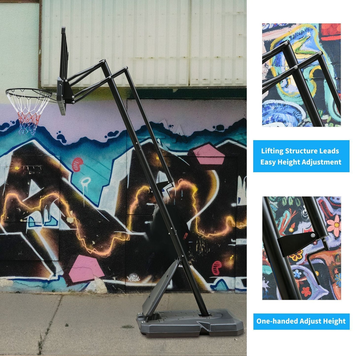 Portable Indoors & Outdoors Basketball Hoop