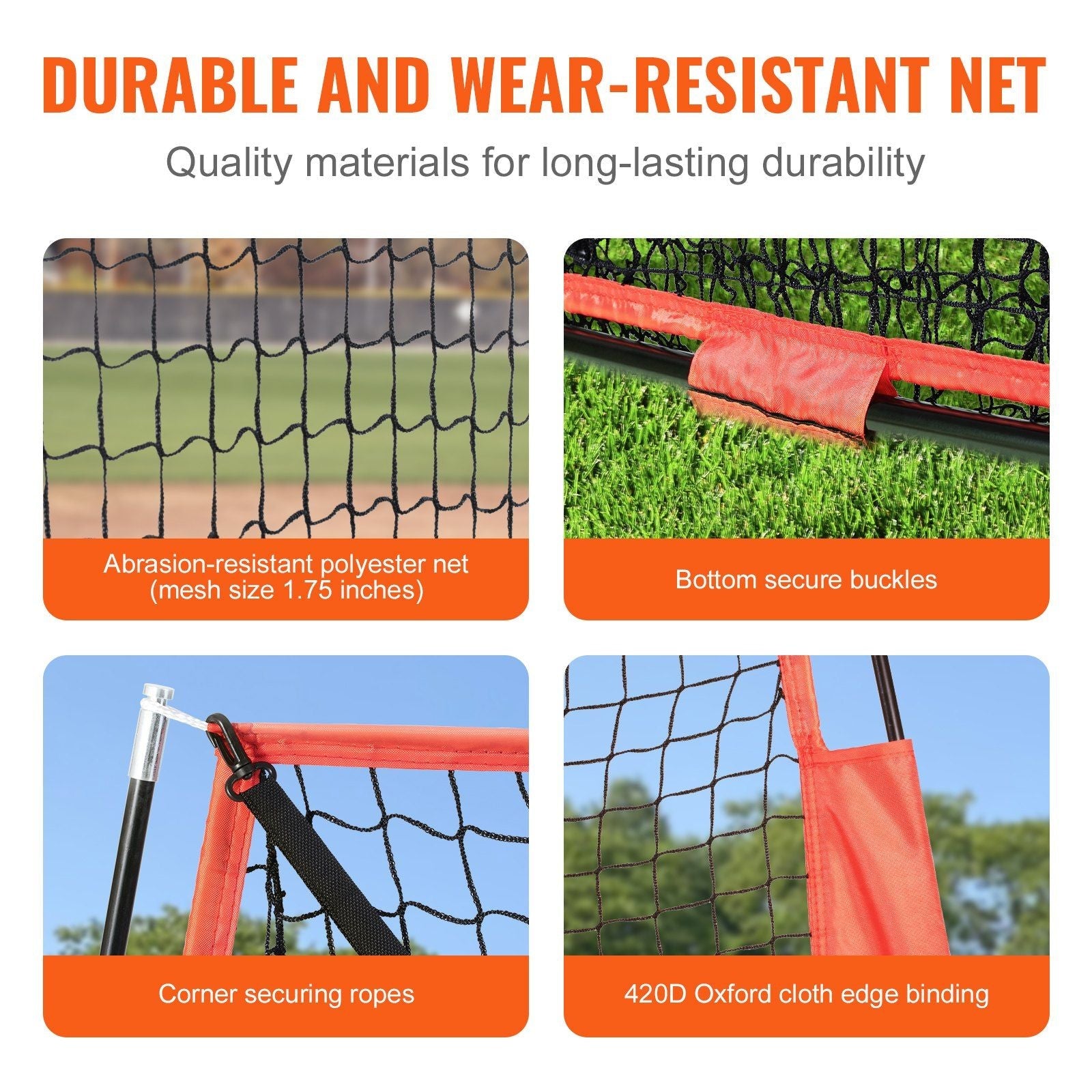 Portable 7 by 7 foot Baseball & Softball Practice Net