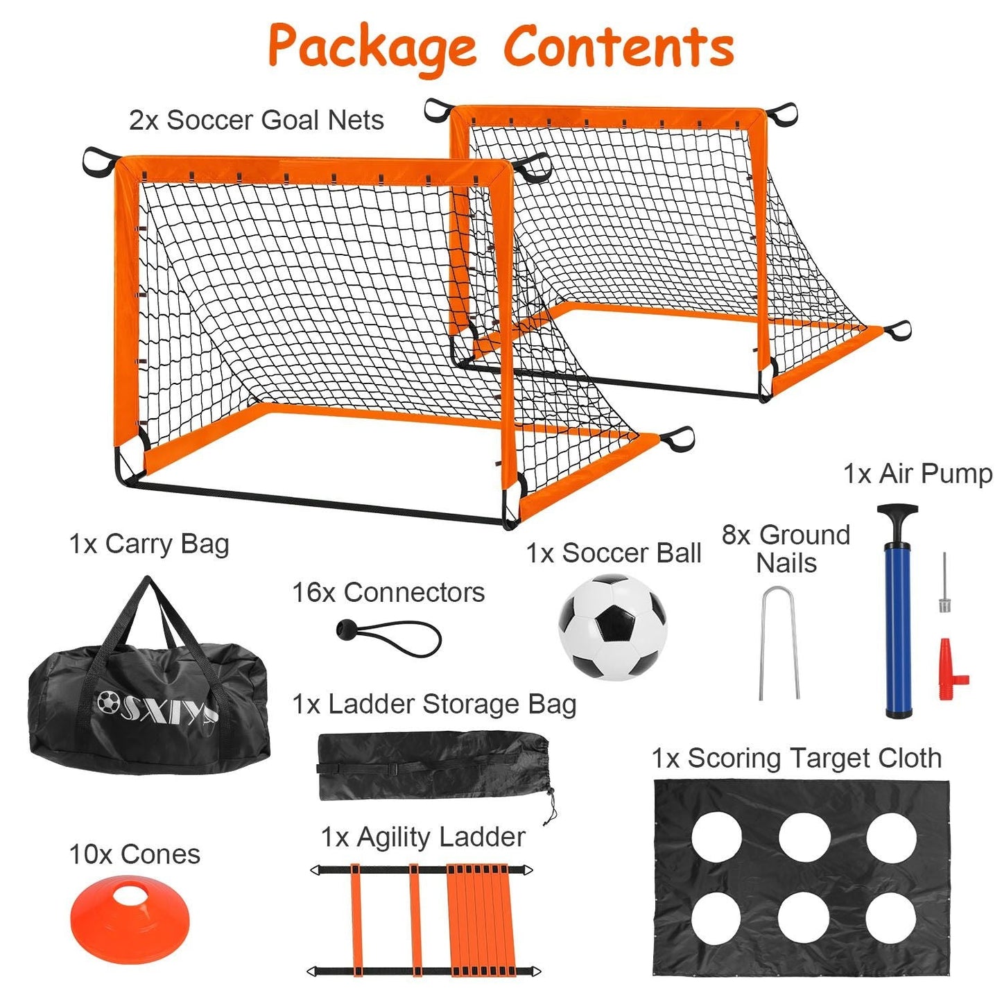 Portable Kids Soccer Training Goal Set