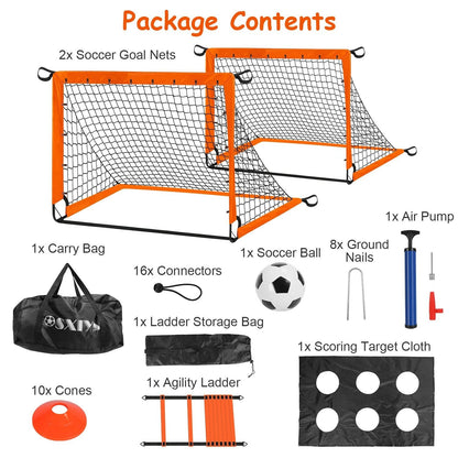 Portable Kids Soccer Training Goal Set
