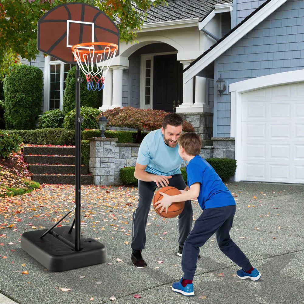 Kids Adjustable Basketball Hoop 5.6-6.5 Feet with Shatterproof Backboard