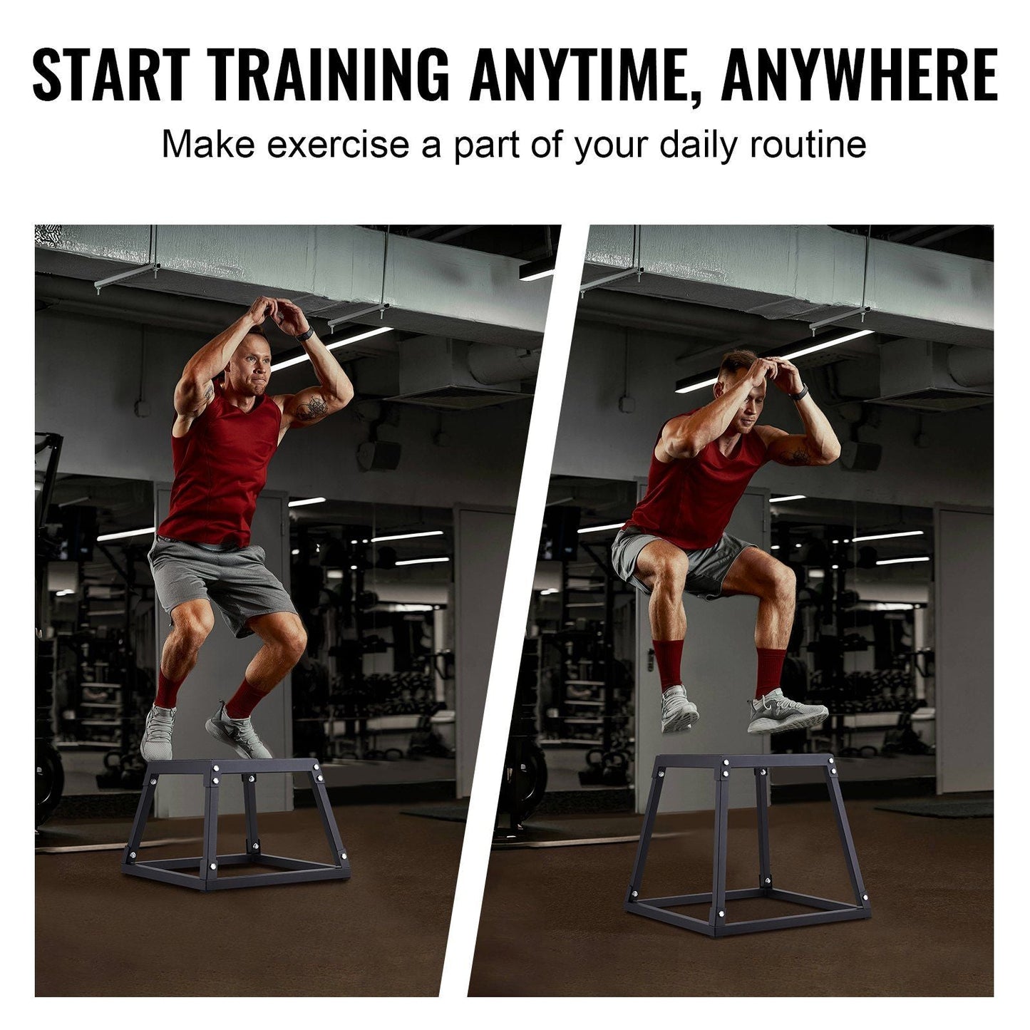 Steel 12 Inch Plyometric Jump Box for Agility Training