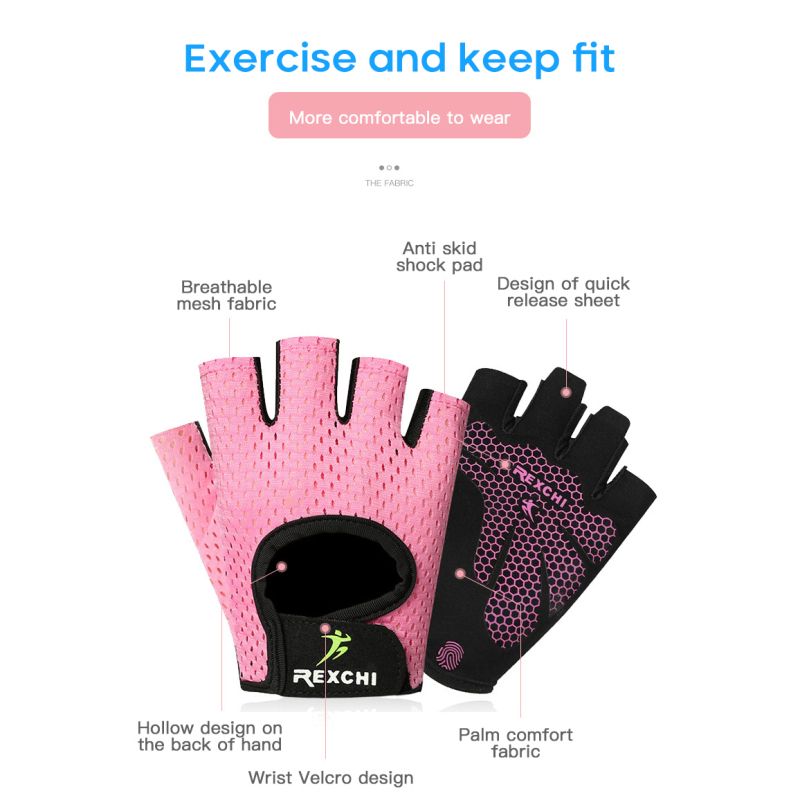 Weightlifting gloves Yoga Training gloves Sports gym gloves Thin Non-slip Half Finger Cycling Gloves Equipment
