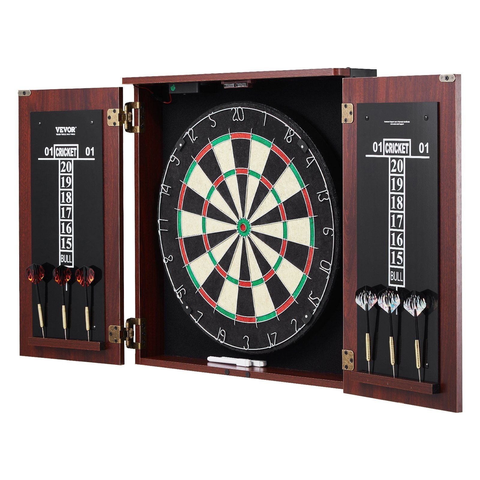Official Size Dartboard & Cabinet Set