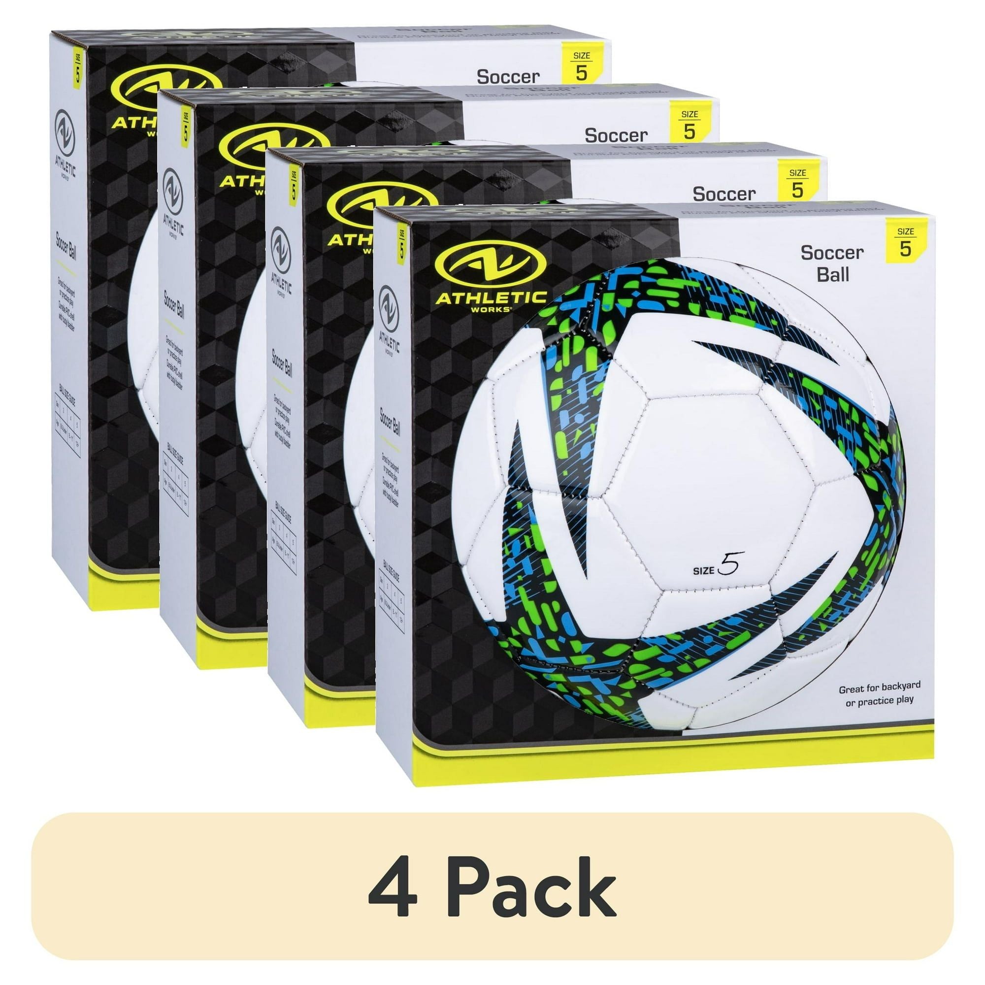 Size 5 Indoor & Outdoor Soccer Balls (4-Pack)