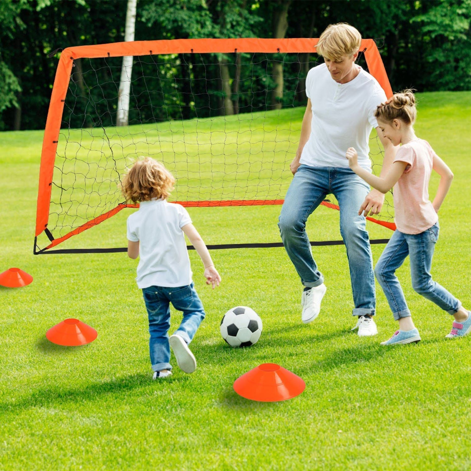 Portable Kids Soccer Training Goal Set