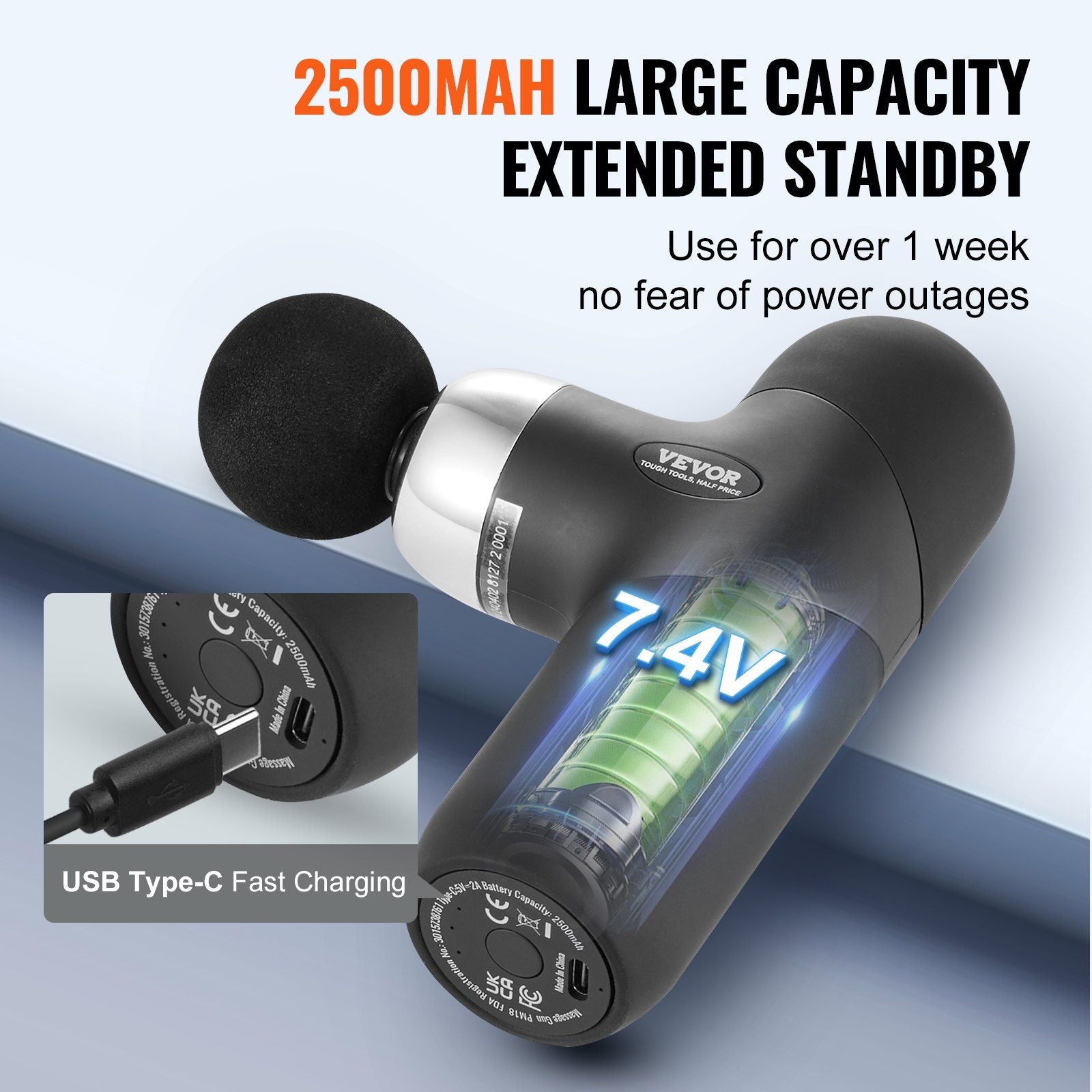 Deep Tissue Percussion Massager with Multiple Speed Settings & Attachments