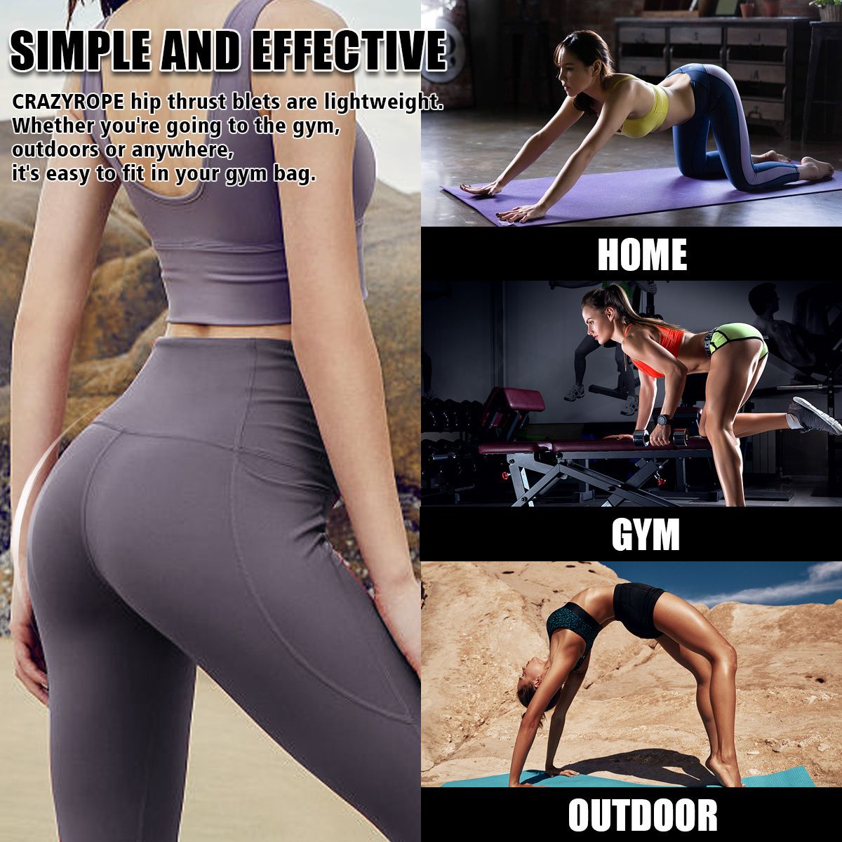 Hip Thrust Belt For Dumbbells & Kettlebells