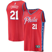 Philadelphia 76ers Joel Embiid Red Replica Jersey