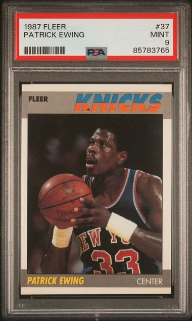 New York Knicks Patrick Ewing Graded 1987 Fleer 2nd Year Basketball Card