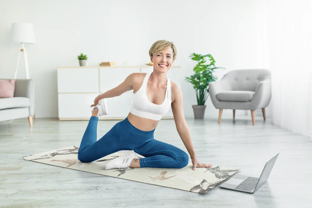 Yoga Mat | 6mm Thick | Tan | Non-slip | Eco Friendly | Yune Yoga | Flint
