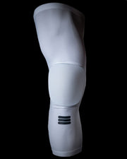 Full-Length Padded White Knee Sleeve