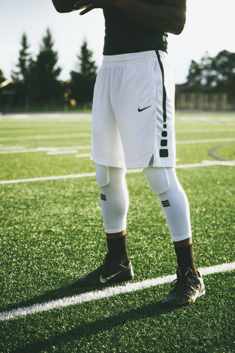 Full-Length Padded White Knee Sleeve