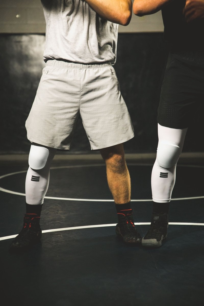 Full-Length Padded White Knee Sleeve