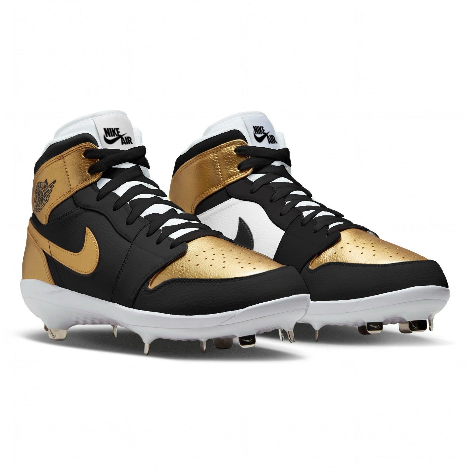 "Gold Toe" Jordan 1 Retro Cleats